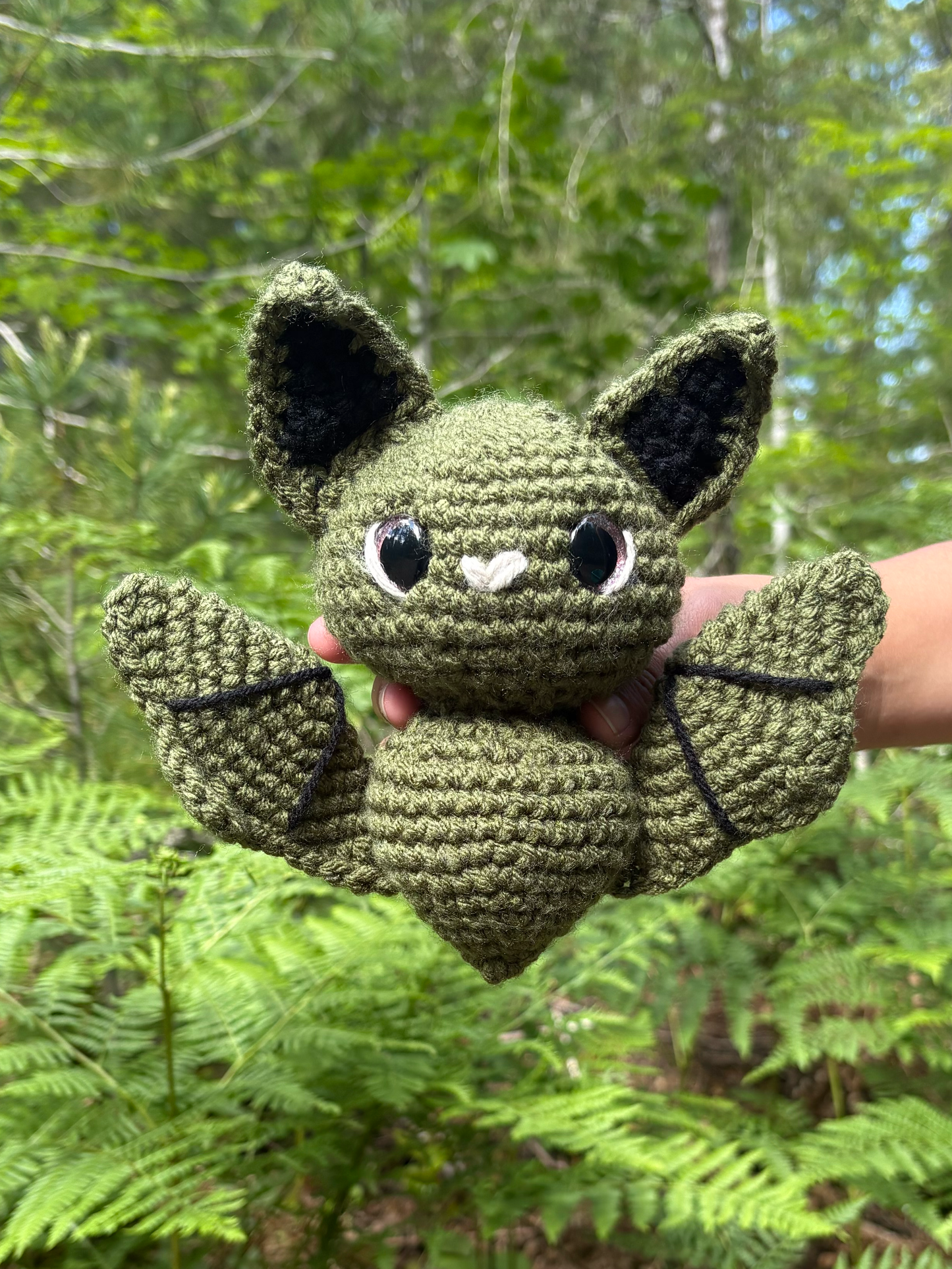 Small Green Bat Amigurumi